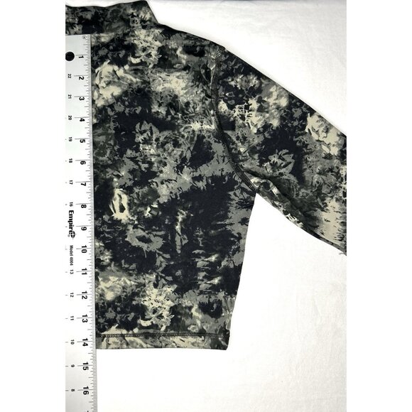 UNDER ARMOUR Cropped Top Women's Size S Meridian Print Running Shirt Gym Workout - Picture 4 of 11